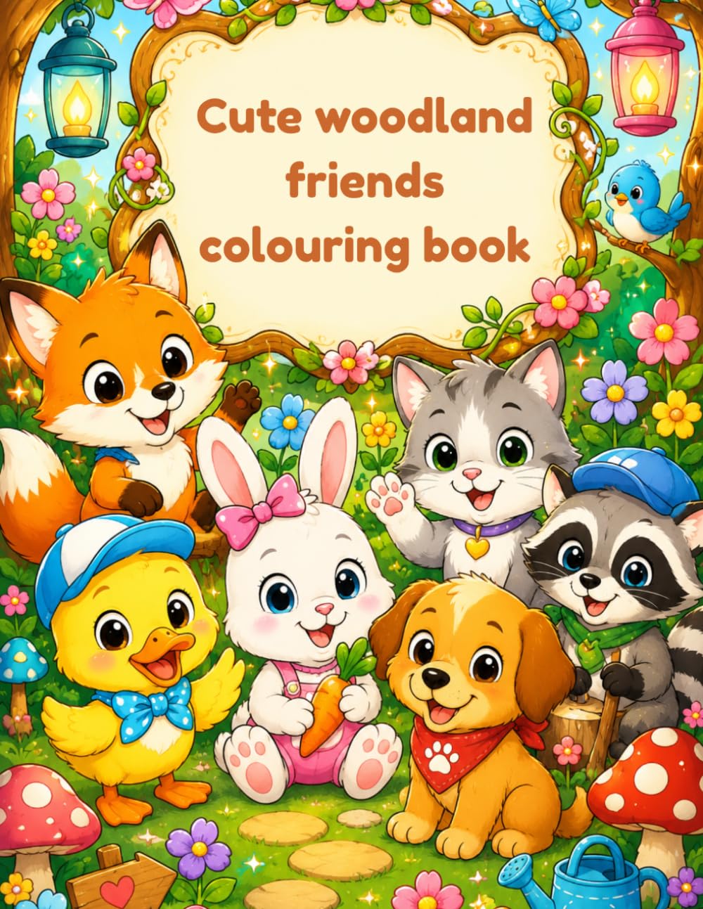 Cute woodland friends colouring book: fun colouring for children