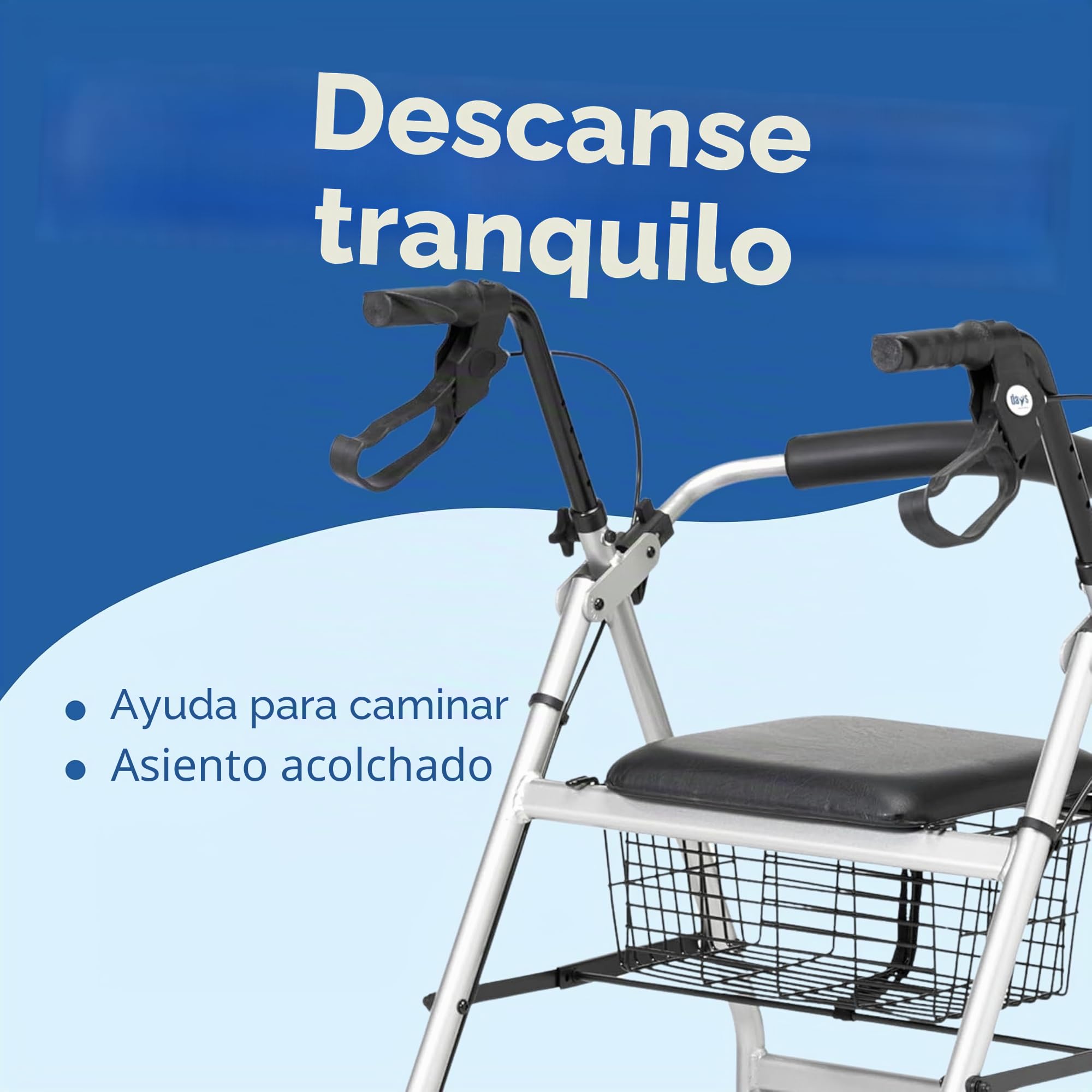 Patterson Medical Andador ligero de aluminio con ruedas, color Gris