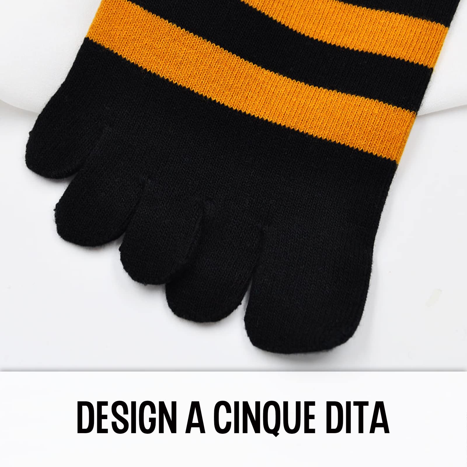 PUTUO Calze con Dita Uomo Calzini con 5 Dita Separate in Cotone, Calze 5 Dita Uomo Calzini Sportivi, Uomo Calzino infradito a 5 dita, 39-47, 5 paia