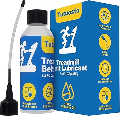 Treadmill Lubricant for Belt, 100% Silicone Treadmill Belt Lubricant, Treadmill Lubricant Kit, with Precision Screw Cap, Viscosity 500CS, Suitable for Most Treadmills, Silicone Oil for Acrylic Pouring