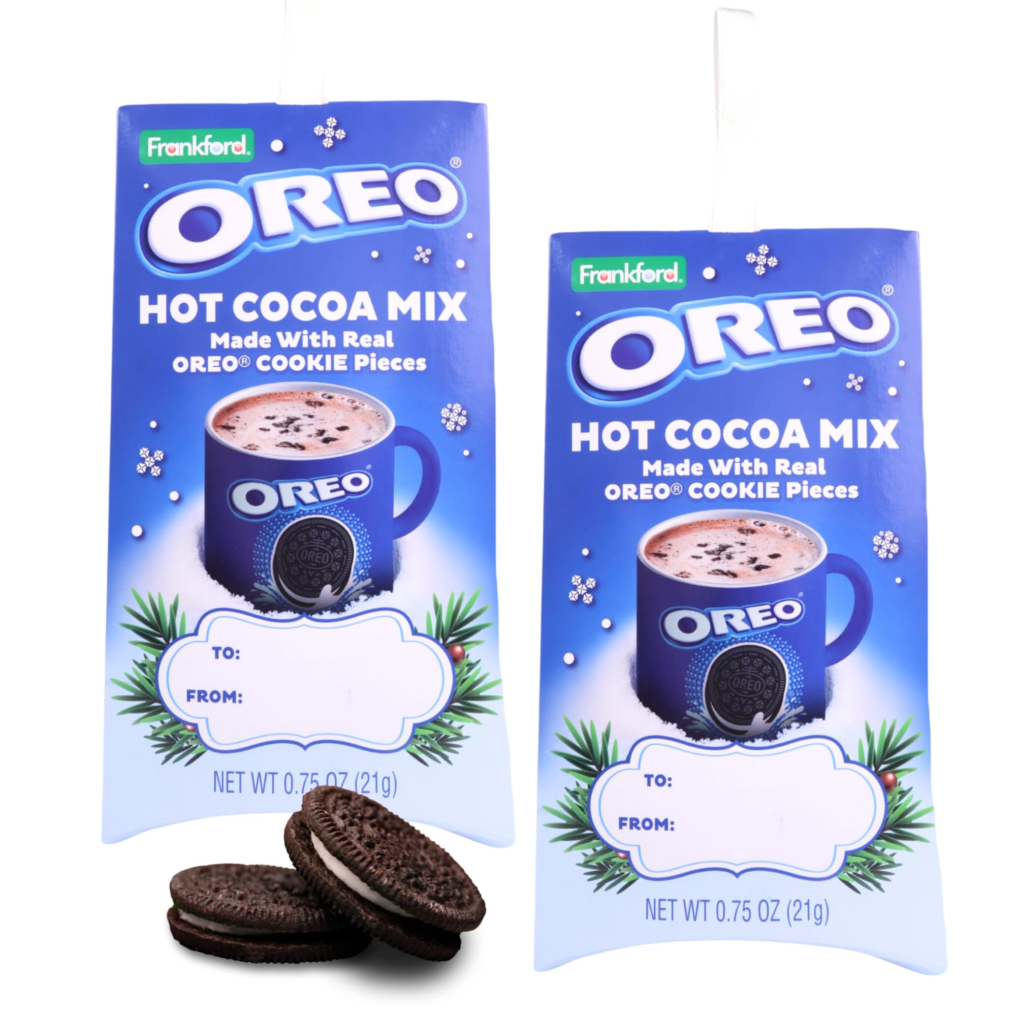 Frankford Oreo Cookies and Cream Hot Chocolate Mix, Festive Holiday Cocoa Drink, Christmas Stocking Stuffers, 0.75 Ounces (Pack of 2)