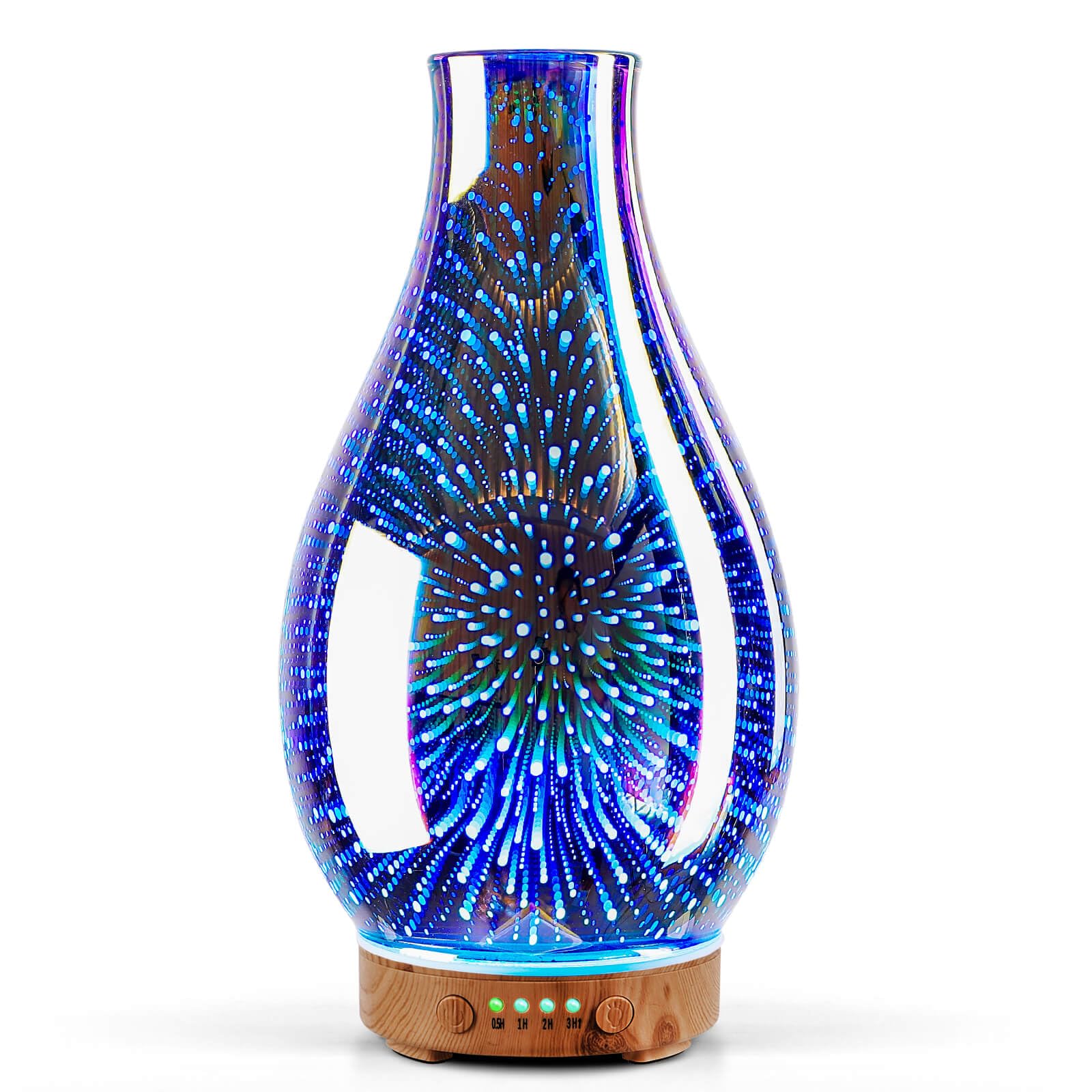 Difusor de Aroma de Cristal 3D Hecho a Mano, humidificador ultrasónico de 100 ml, 7 Colores, luz sin Agua, Apagado automático, sin BPA, humidificador para habitación de los niños, Oficina, Yoga