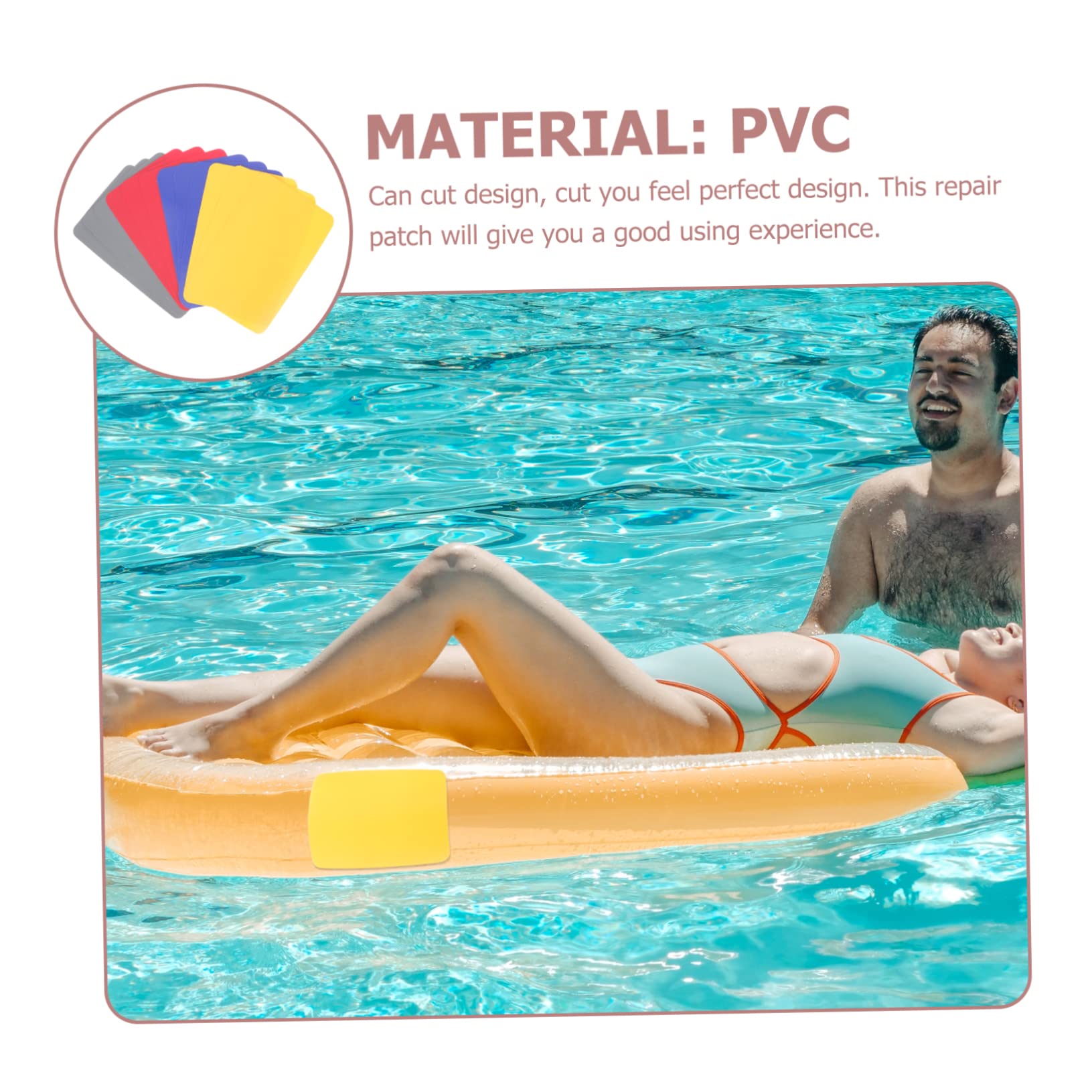 Toddmomy 48pièces Kit De Réparation pour Anneaux De Natation Et Bateaux Gonflables Autocollants De Réparation PVC pour Canots Kayaks Et Jouets Aquatiques Gris
