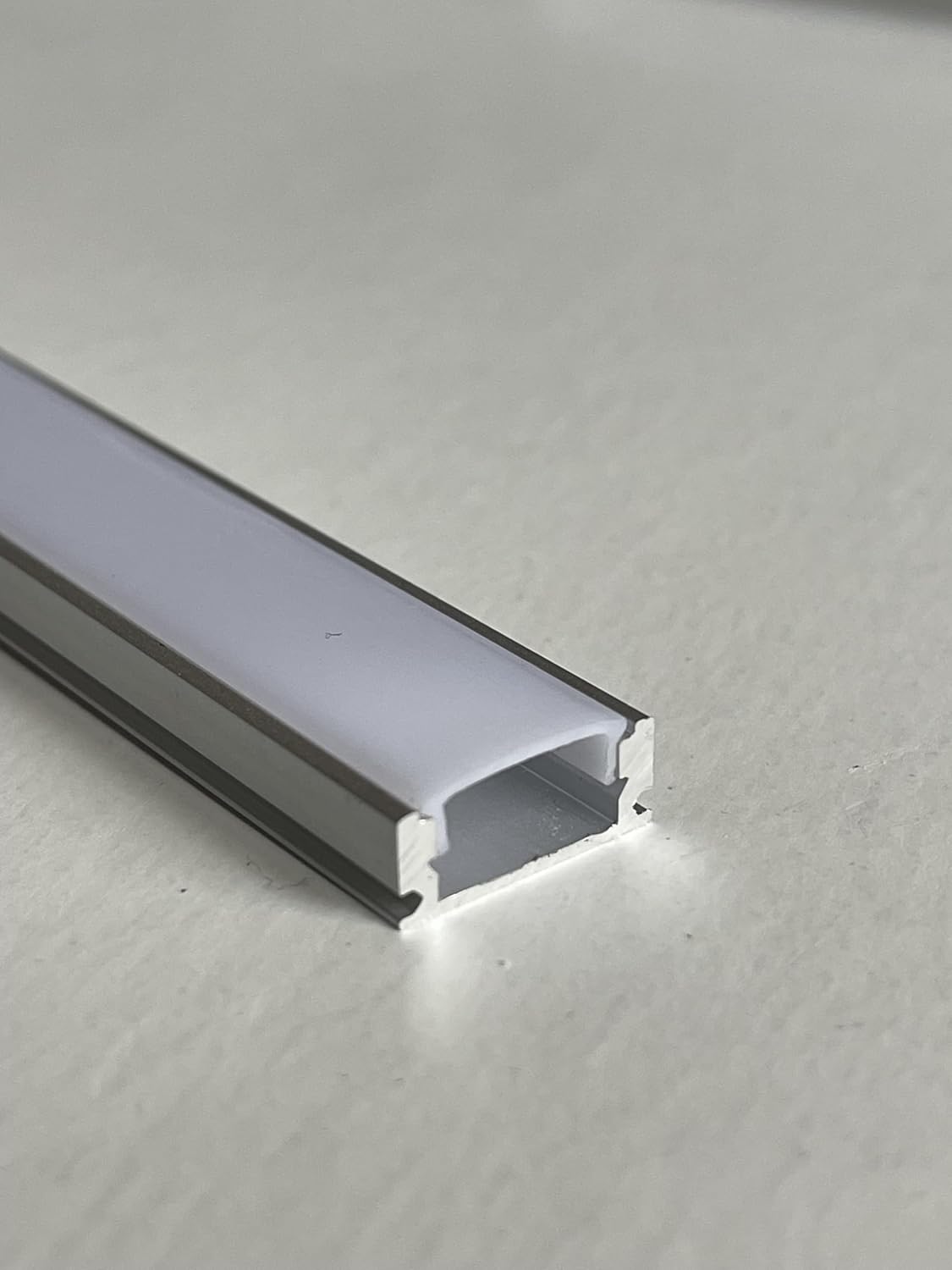 20-Pack 95" LED Aluminum Channel System Slim Surface Mount V-Shape Housing with Frosted White Cover, 0.63" Interior Width for LED Tape Lights, Professional Linear Lighting (Silver)