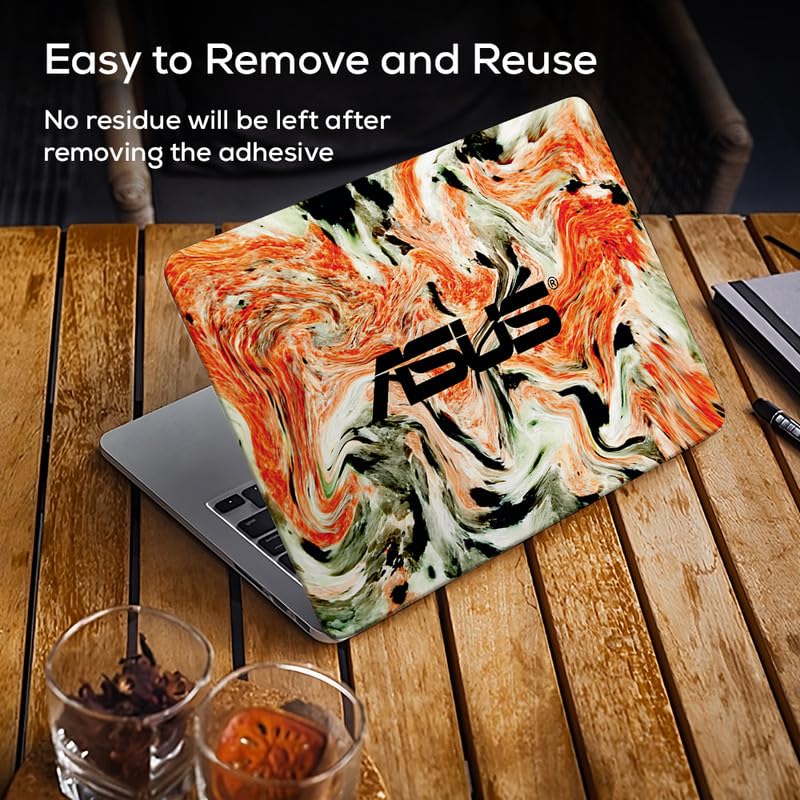 Image of Galaxsia Marble D3 Full Vinyl Laptop Skin /Sticker /Cover for 14 Inches Laptops Laminated-Removable-HD Quality Compatible for Hp-Dell-Sony-Lenovo-Asus etc.(13.8x9.6 Inches)