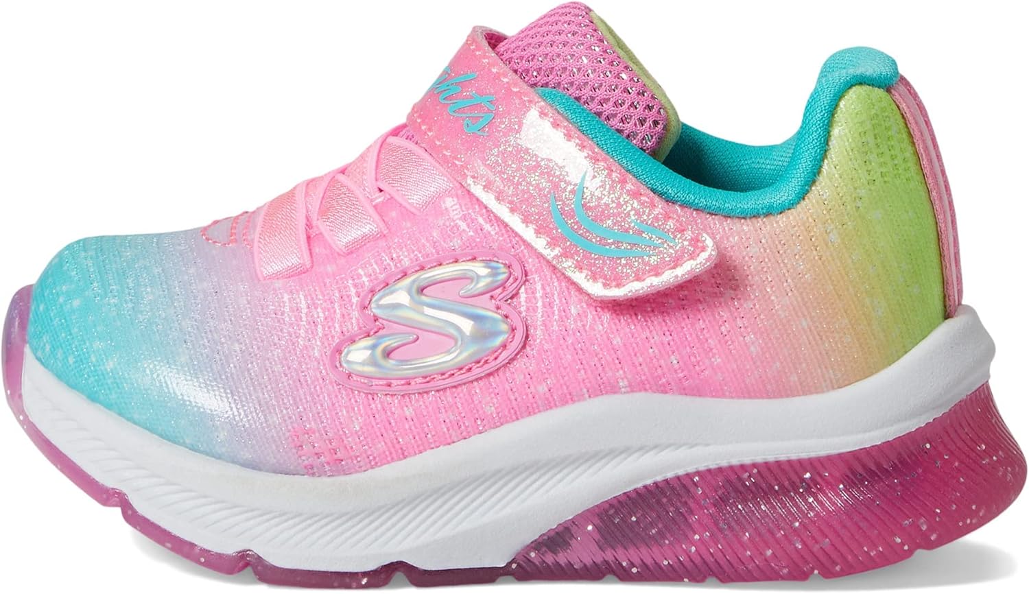 Skechers Kids Girls Hyper Brights Sneaker, Multi, 7 Toddler