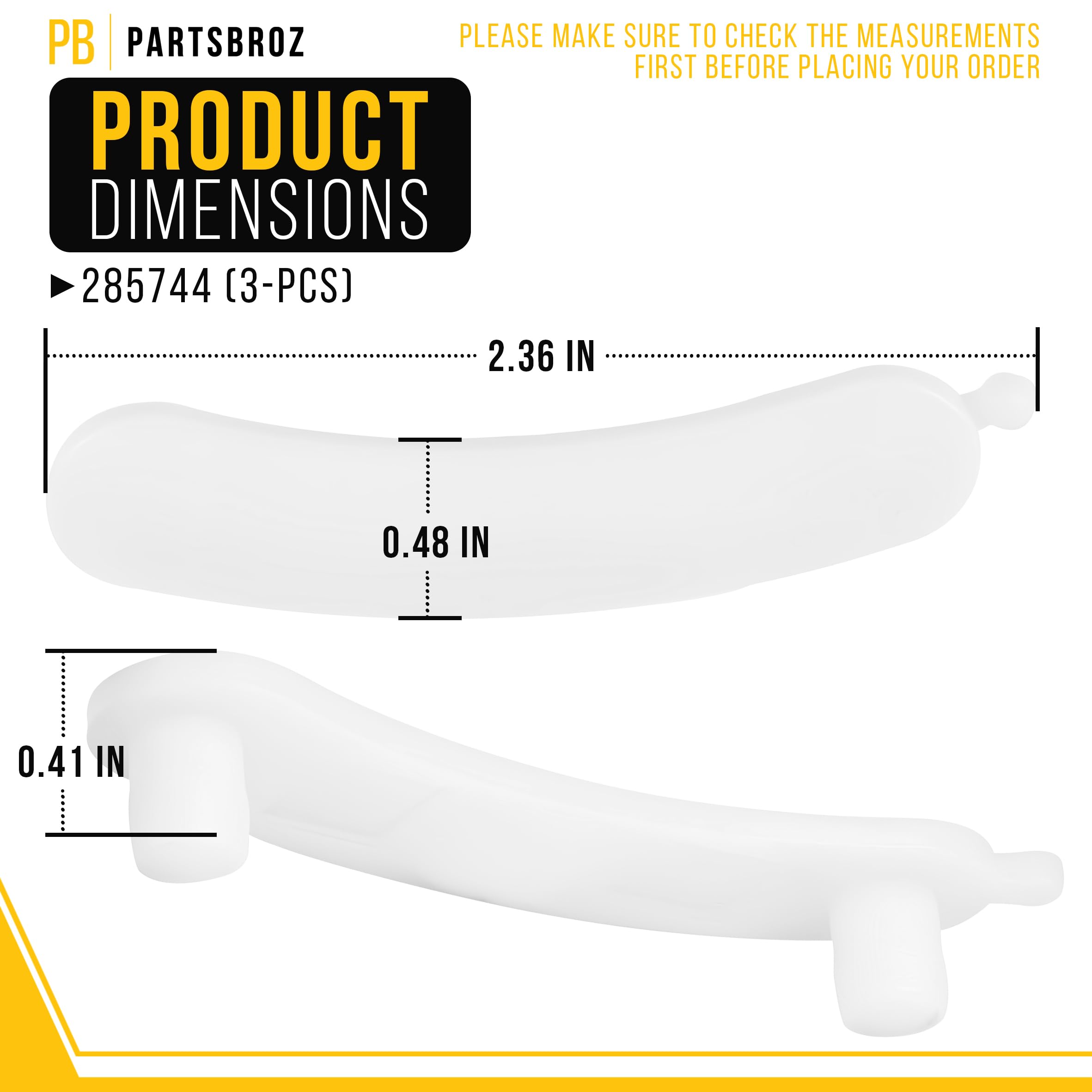 Amazon.com: PartsBroz 285744 Washer Tub Wear Pads (3-Pack) for