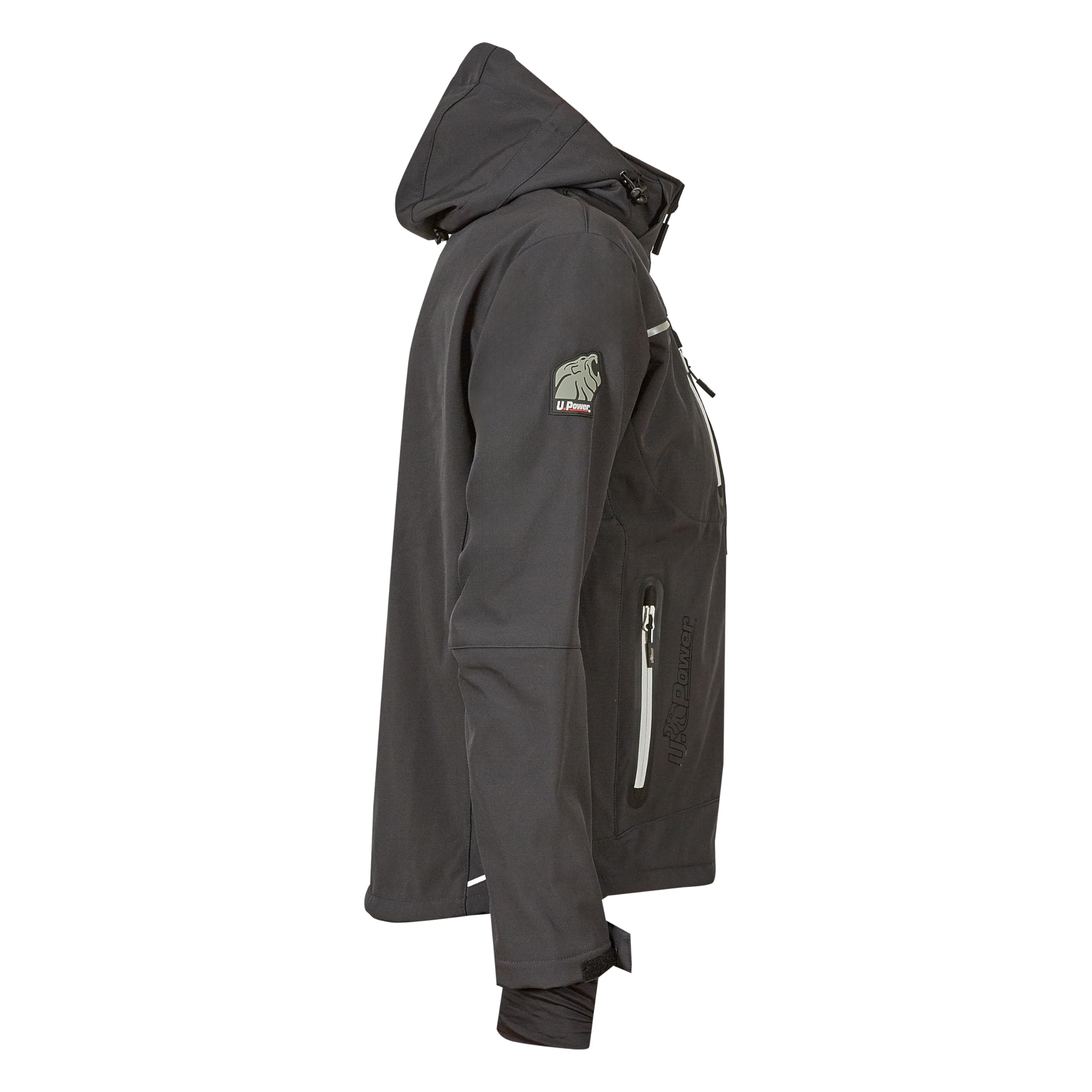 U-Power FU187AG Linea FUTURE model SPACE kurtka softshell z membraną U-Tex, 96% poliester/4% elastan, szary asfalt, rozmiar 3XL
