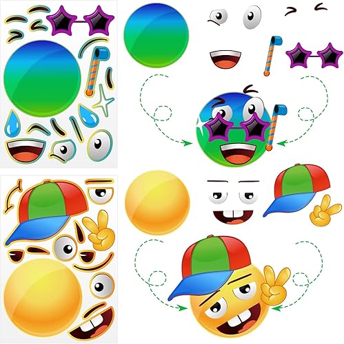 Miniatura 9 de 48 hojas de calcomanías de mariposa Make a Face Calcomanías de mariposa para fiestas de mariposas, calcomanías de bricolaje, kits de calcomanías de