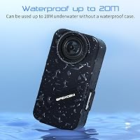 Apexcam K20 Érintőképernyős Akciókamera 4K60FPS 48MP WiFi 20m Vízálló Sportkamera 64GB Kártyával és Távirányítóval 3