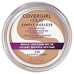 COVERGIRL & Olay Simply Ageless Instant Wrinkle Defying Foundation and Simply Ageless 3-in-1 Liquid Foundation, Classic Ivory Bundle, Variety Pack, 1 Fl Oz