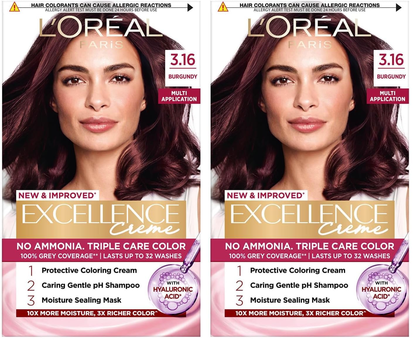 L Oréal Paris Permanent Hair Colour, Radiant At-Home Hair Colour With Up To 100% Grey Coverage, Pro-Keratin, Up To 8 Weeks Of Colour, Excellence Crème, 3.16 Burgundy, 72Ml+100G (Pack Of 2)-image-25