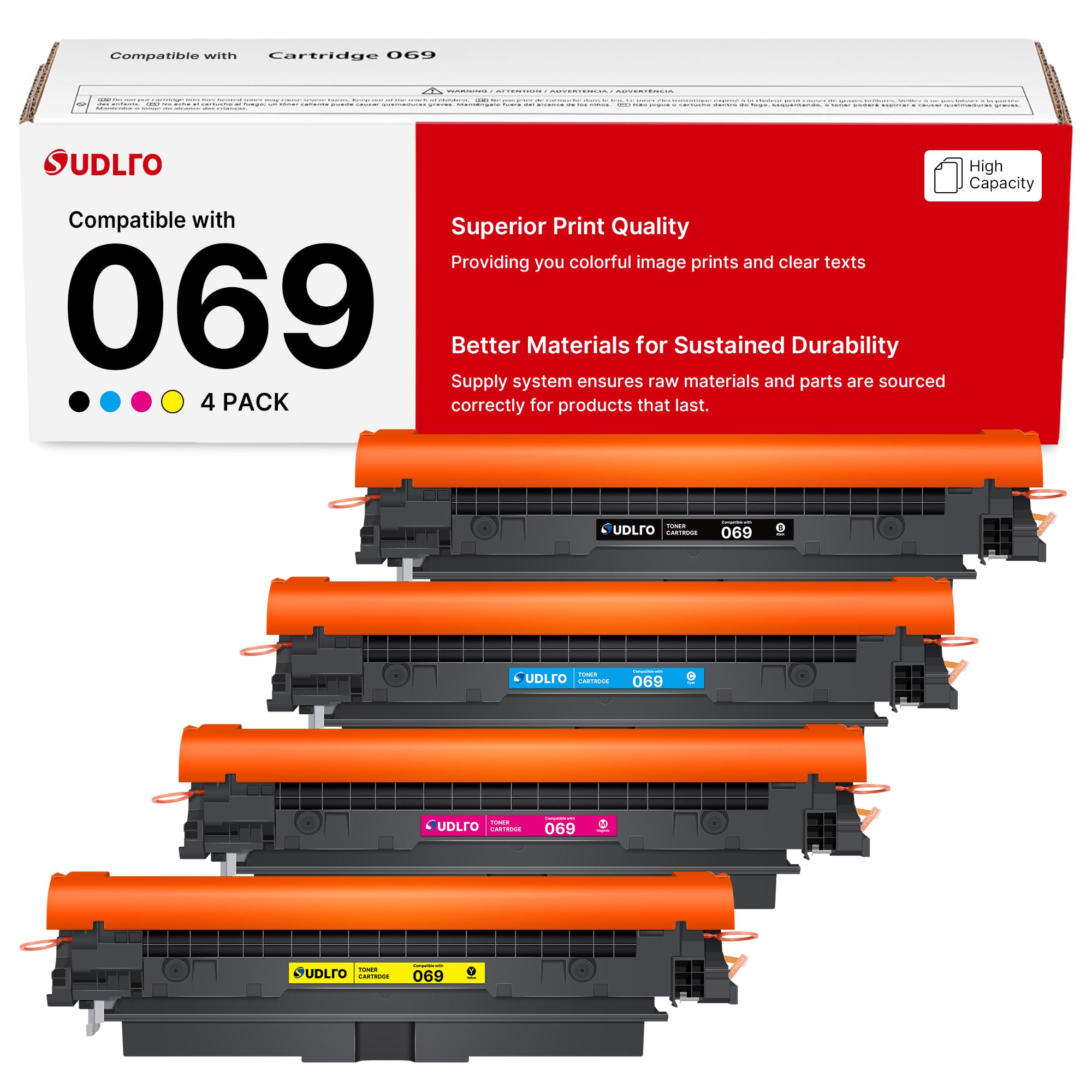 069 Toner MF753cdw Toner Cartridges - Replacement for Canon 069 Toner MF753Cdw Compatible for Canon 069h ImageCLASS MF753Cdw MF751Cdw MF752Cdw