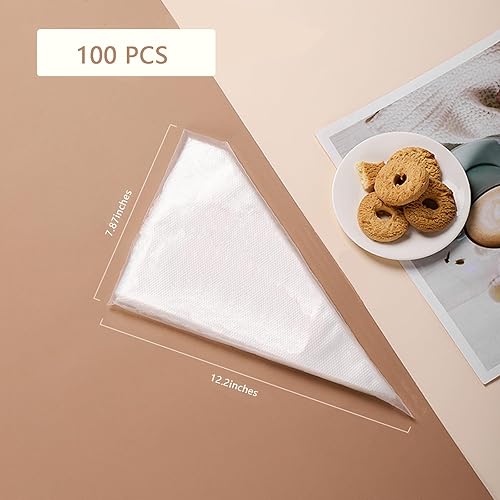 Miniatura 4 de Bolsas de tubería, 100 bolsas desechables pequeñas para pastelería, bolsas de pastelería para glaseado de crema, antiestallidos y antideslizantes