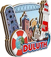 Vista 2 de Duluth Minnesota USA - Imán de madera para nevera, monumentos 3D, recuerdos coleccionables, decoración hecha a mano -2776