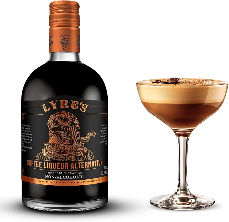 Lyre’s Coffee Liqueur Alternative, Non Alcoholic Espresso Martini Mix | 23.7 Fl Oz bottle; rich coffee-style zero-proof liqueur for Espresso Martinis, coffee mocktails and after-dinner drinks