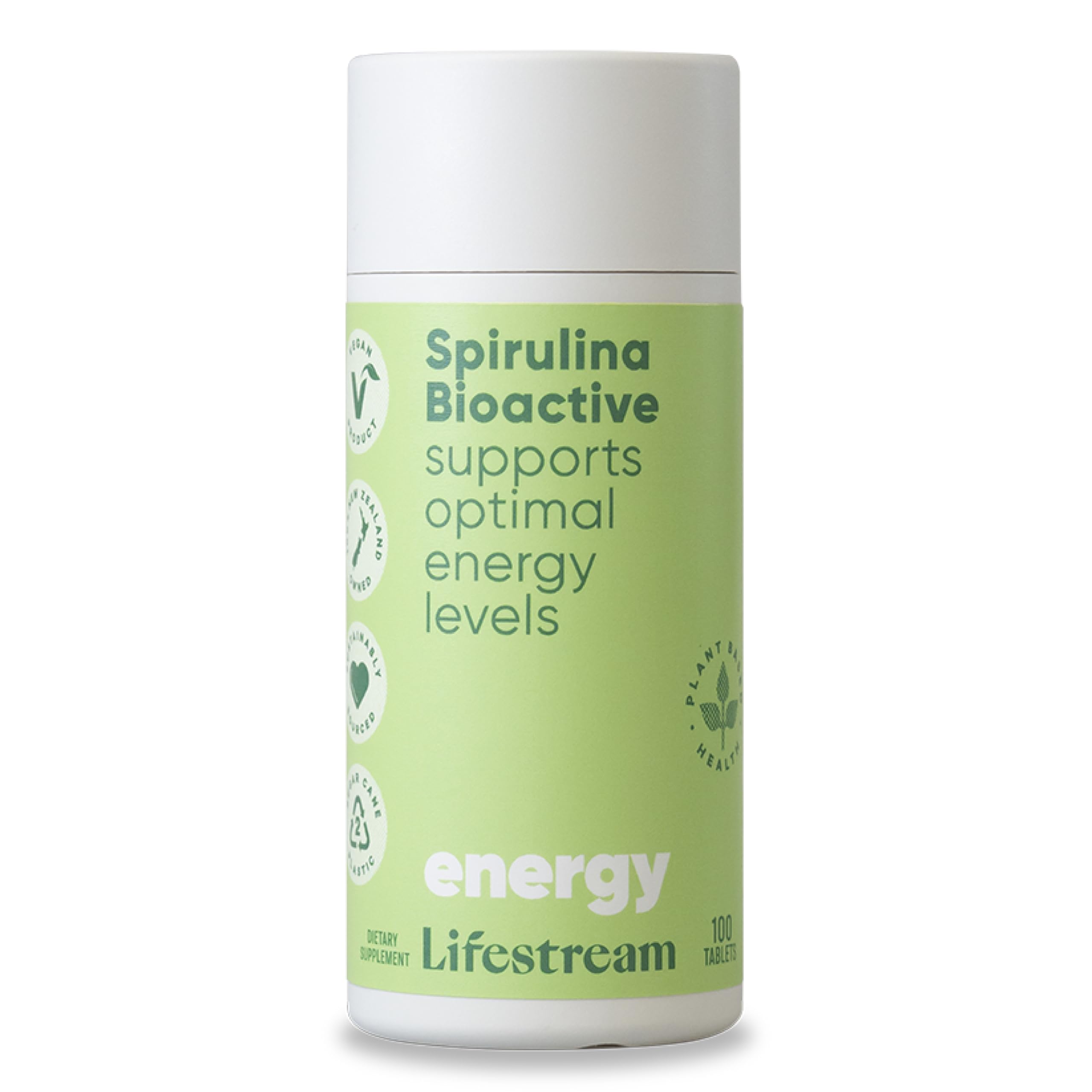 LIFESTREAM Nutrient Rich Bioactive Spirulina Balance | 100 Tablets | Pure Source | from New Zealand | Detox | Immune System | Energy Boost | 500MG |