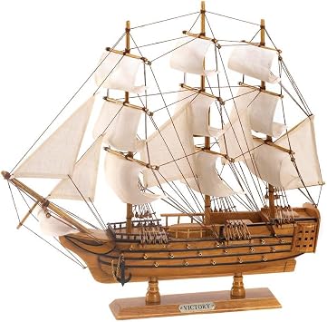 StealStreet Koehler Indoor Home Tabletop Decor Wooden HMS Victory Ship Model