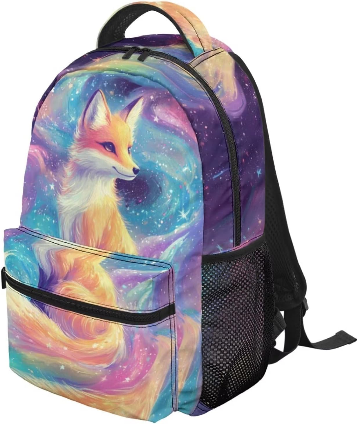 Doojoayie School Backpack for Kids Cute Girls Bookbags Fox Backpack for Girls Ages 8-10 Large Capacity & Heavy Duty Kids School Bags with 2 Side Mesh Pockets