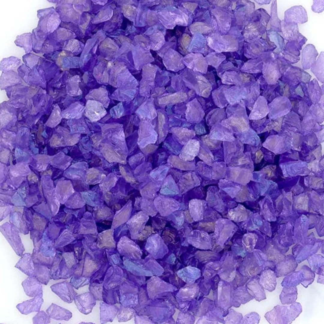 Holographic Crushed Glass ( Purple)20 GRMS Decorative Glass granules Perfect for Resin Art, Candle Making, Home décor, and Craft Projects.-image-29