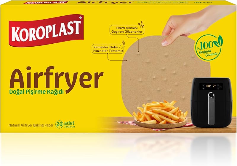 Koroplast Airfryer Pişirme Kağıdı Doğal 20li