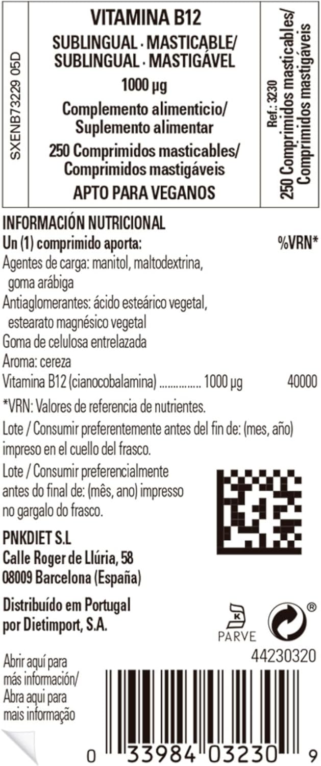 Solgar Vitamin B12 1000 mcg,250 Nuggets-Supports Production of Energy,Red Blood Cells-Healthy Nervous System-Promotes Cardiovascular Health-Vitamin B-Non-GMO,Gluten Free-250 Servings,(Pack of 2)