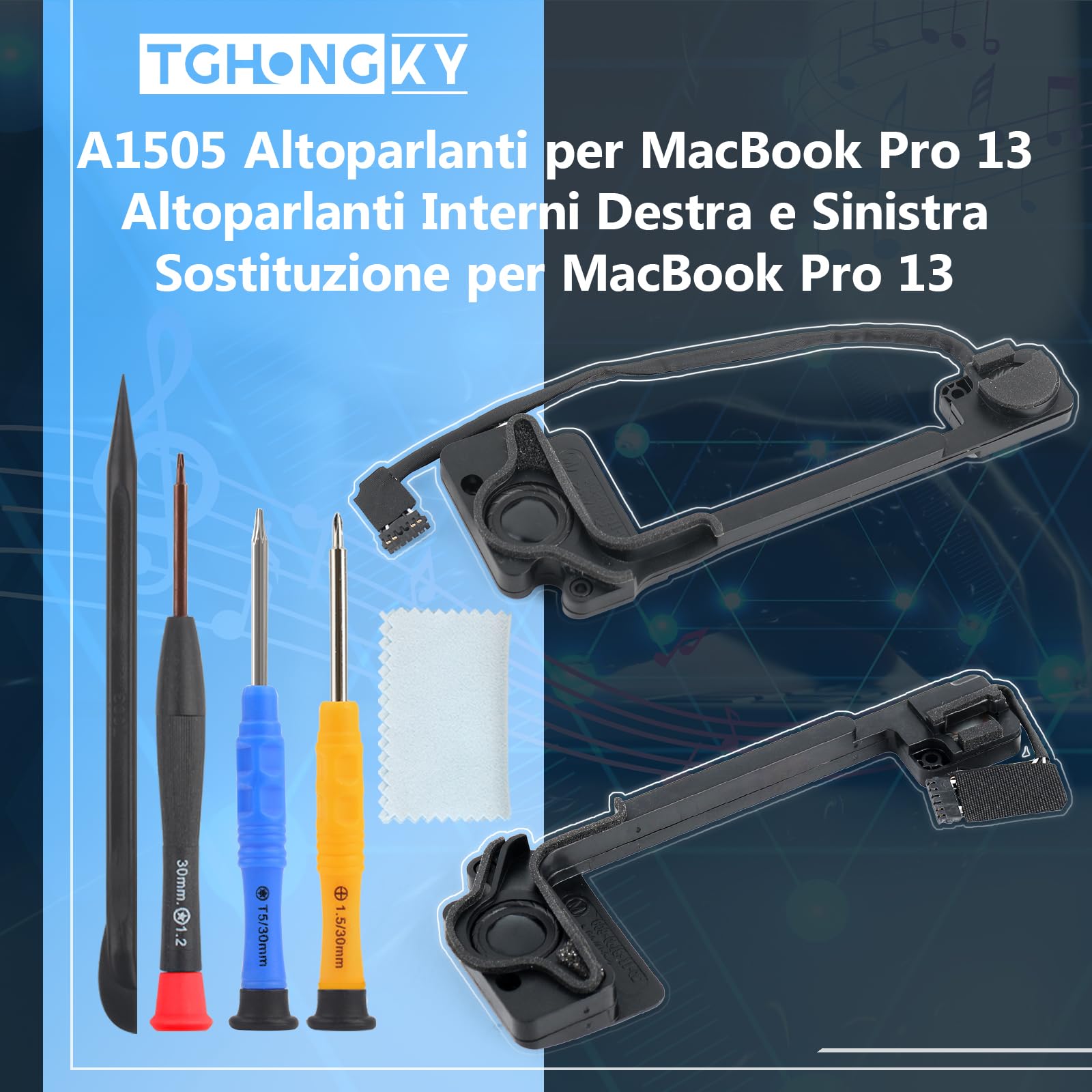 Altoparlanti Interni per MacBook PRO 13" Retina 2012-2015 Destra e Sinistra Sostituzione