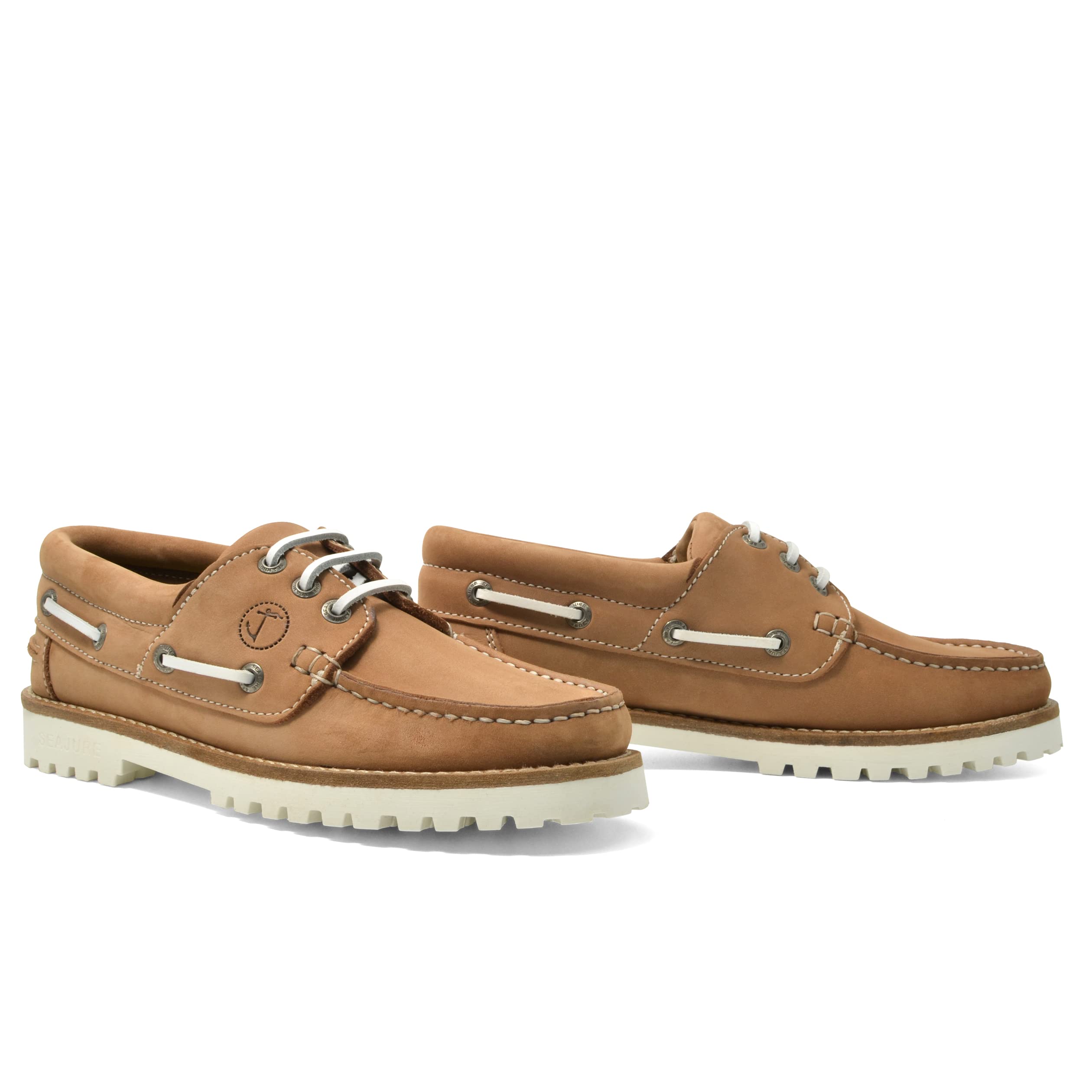 Seajure Bisnap - Scarpe da barca da donna in nabuk marrone chiaro