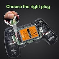 Vista 5 de Pickle Power Paquete de 2 Baterías de Reemplazo para Control de PS4 de 2000mAh para Sony PS4/PS4 Pro/PS4 Slim PlayStation 4 Dualshock 4 Controlador