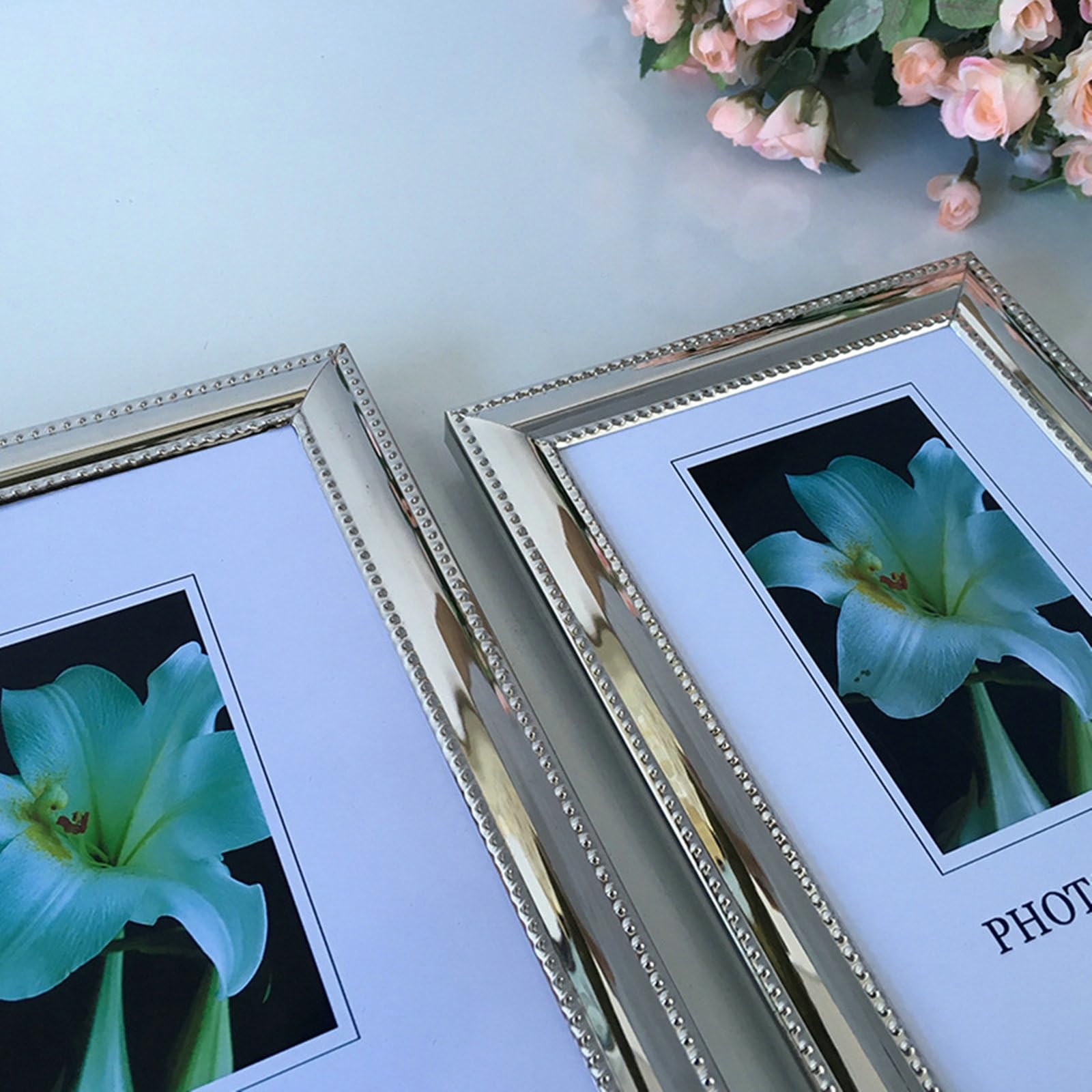 PengPey Frameless Photo Frame With Stand - Silver, 8x10 Inch, Acrylic, For Desk Or Shelf Display - View #12