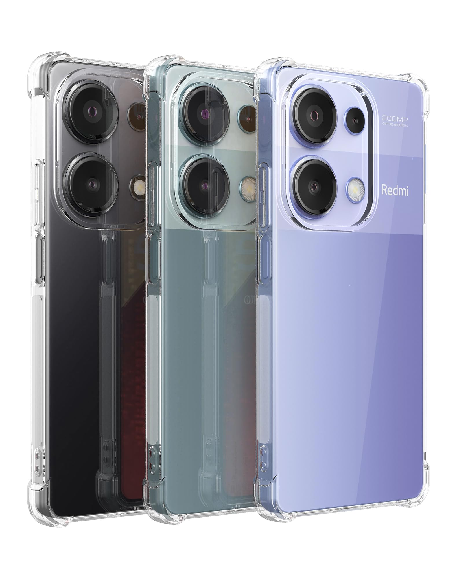 XINYEXIN Cover per Xiaomi Redmi Note 13 Pro 4G / Xiaomi Poco M6 Pro con Anello Supporto Ruota 360 Gradi, Moda Morbido TPU Silicone Case Antiurto Custodia - Grigio