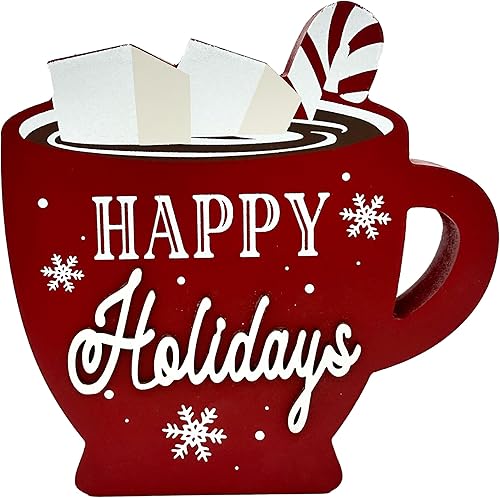 Decoraciones navideñas de camión con texto en inglés "Merry Christmas", árbol de Navidad, madera rústica, bloque de granja, mesa, decoración de