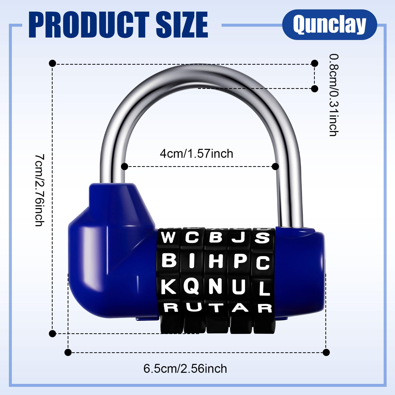 Combination Lock With Letters Keyless Padlock 4-Pack 5 Letter Word Combination Locks - Resettable S ...