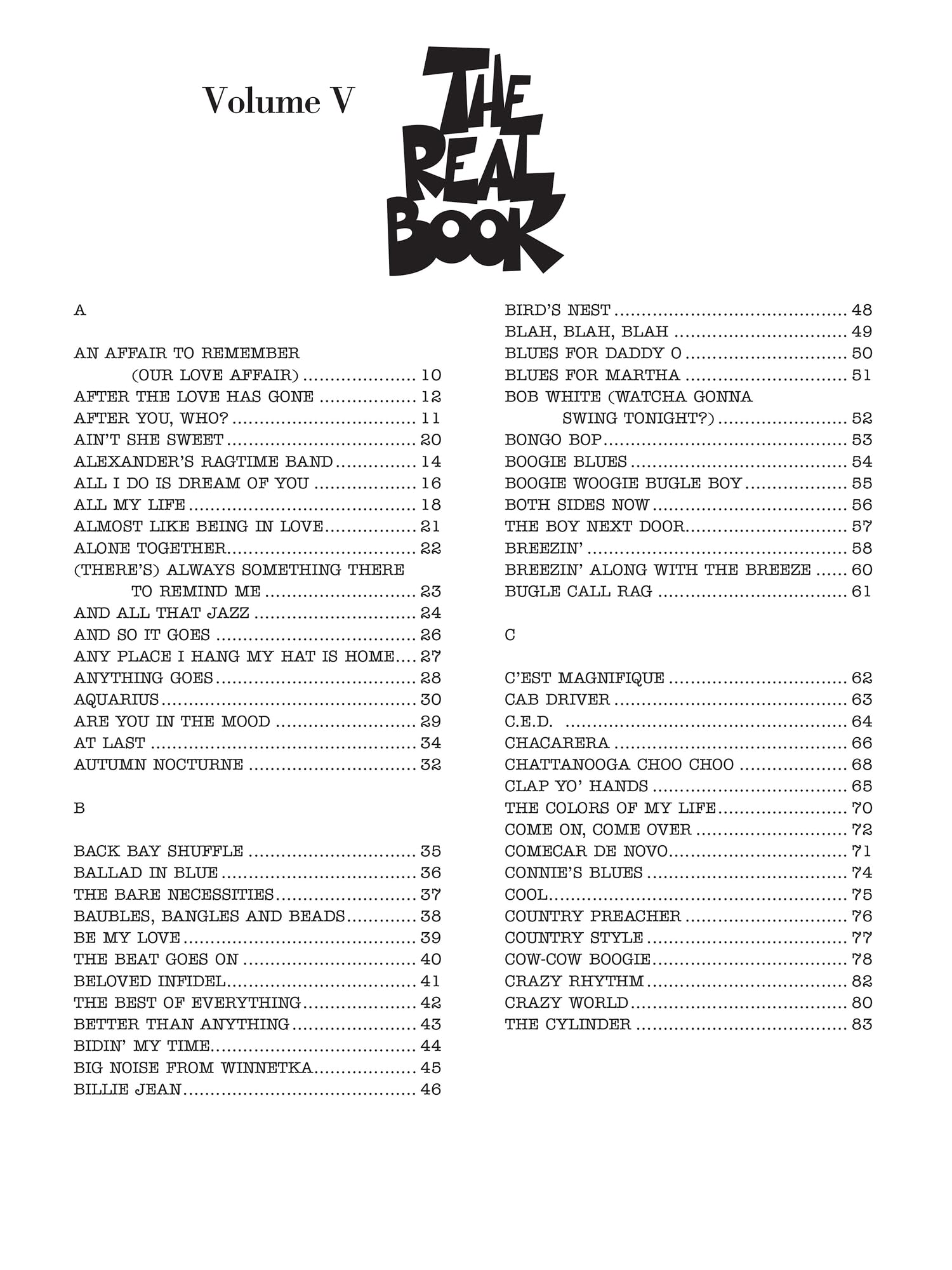 The Real Book: C Instruments (5)
