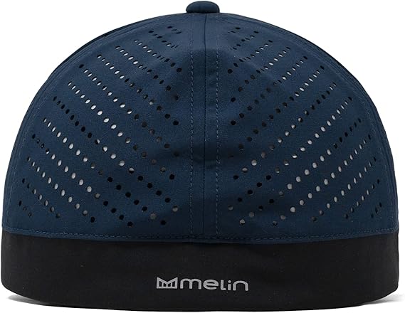 melin MFLX Hydro, Performance Fitted Hat, Water-Resistant Baseball Cap for Men & Women, Navy