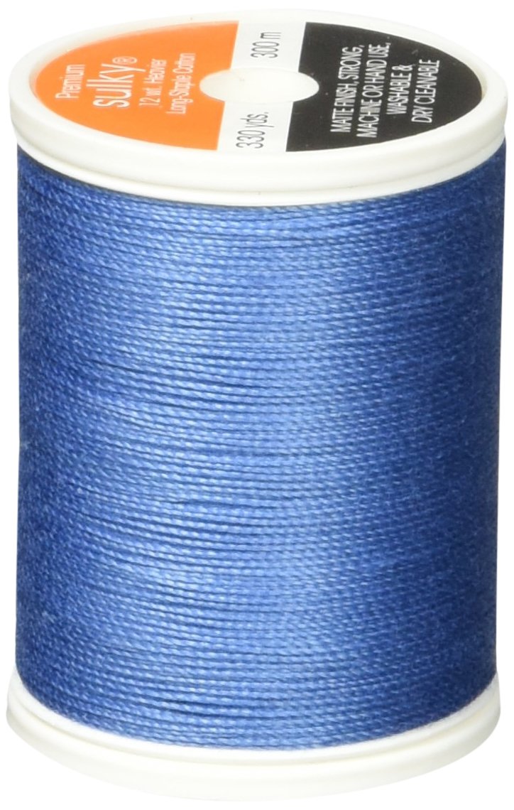 Fil de coton Sulky d'Amérique 12 WT bleu véritable de 301,8 m de qualité supérieure