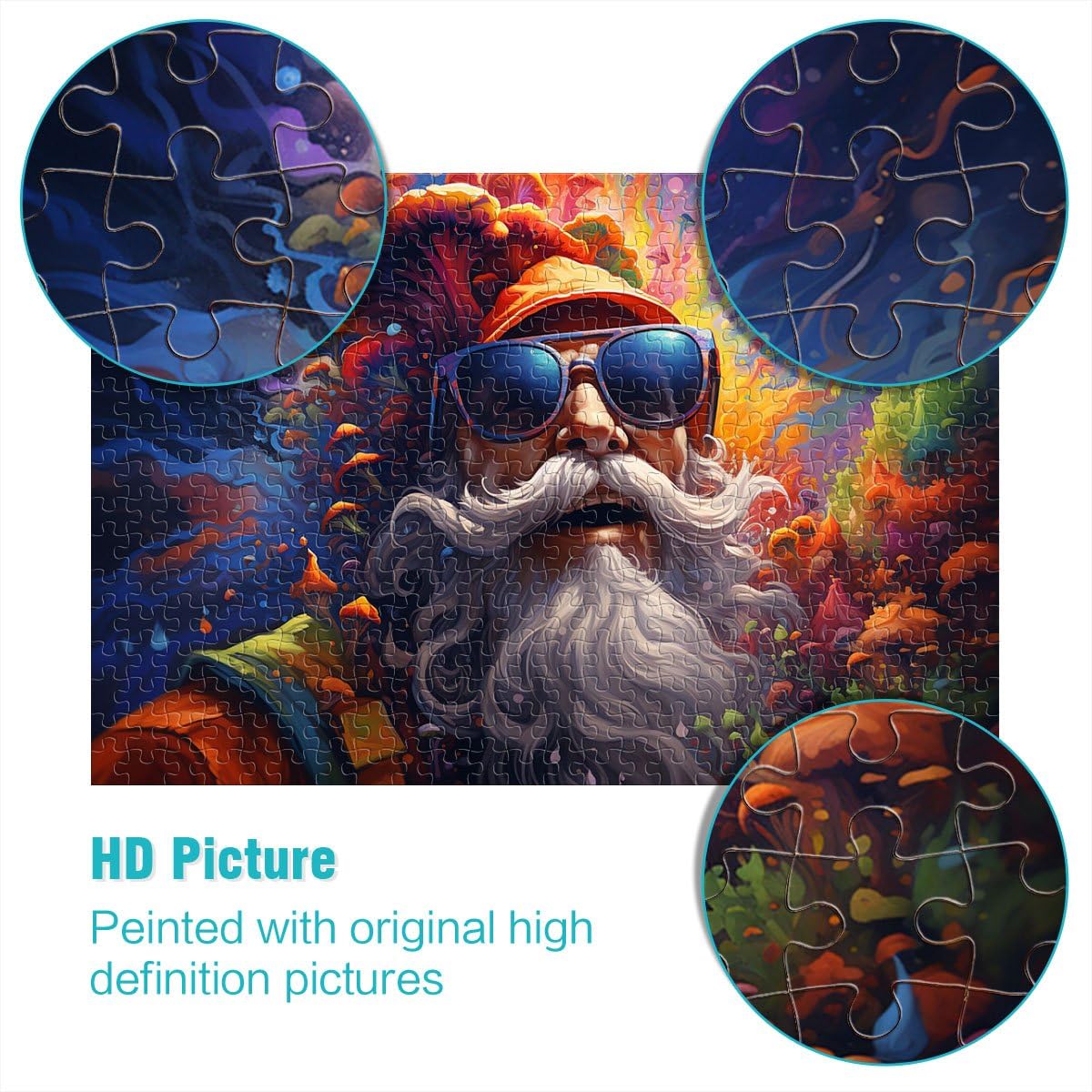 Puzzle 2000 pezzi per adulti, Gioco di Vecchio Uomo colorato, Giocattoli Famiglia, Regalo con Poster Abbinato e Foglia di Domande e Risposte 27,56 "x 39,37" I 14 Anni