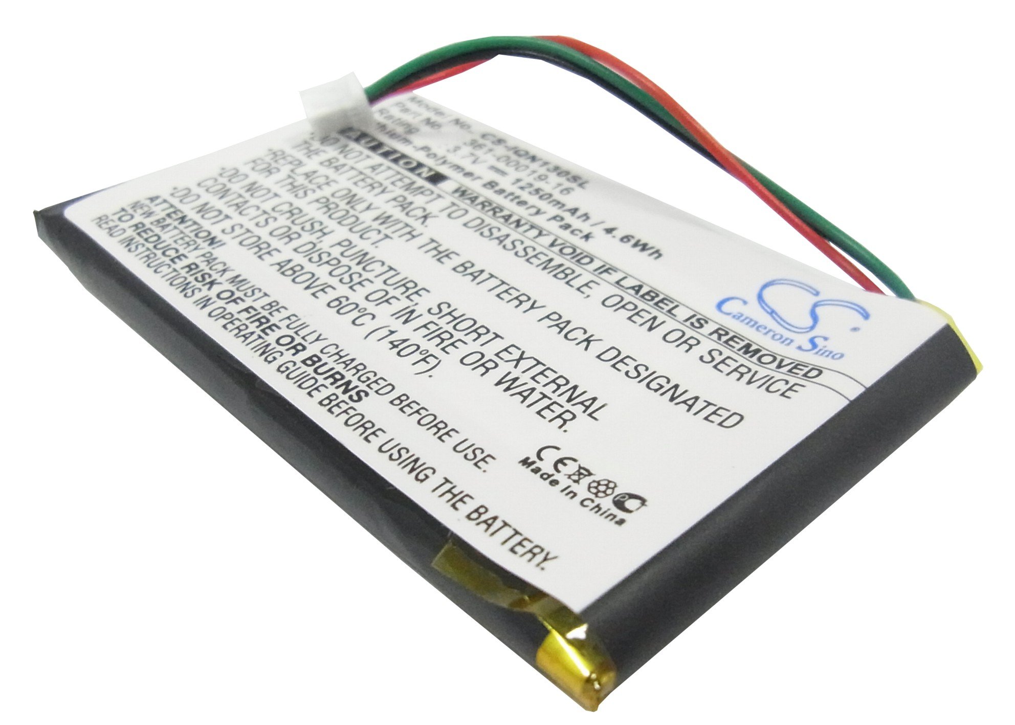 Batteria Vhbw Per Garmin Nüvi 1300, 1350, 1370, 1390, 3590 – 1250mAh Li-Poly, 3.7V, Sostituisce 361-00019-16