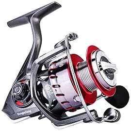 Sougayilang Fishing Rod and Reel Combos - Carbon Fiber Telescopic Fishing Pole - Spinning Reel 12 +1 BB with Carrying Case for Saltwater and Freshwater Fishing Gear Kit(Silver 5.91ft -2000)