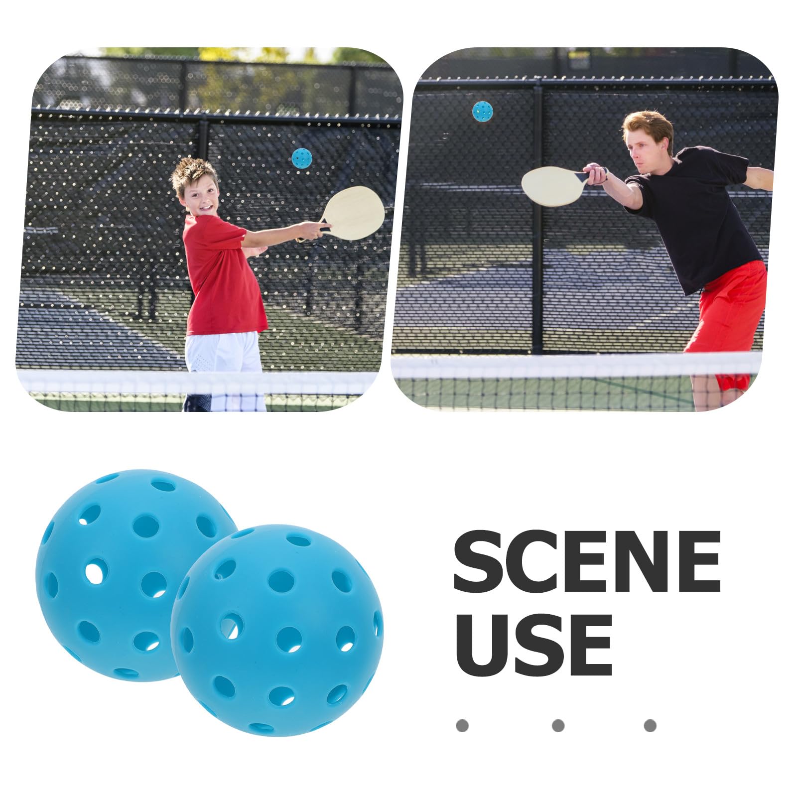 20 Pickleball-Übungsbälle mit 40 Löchern – 74 mm Hohlkammer-Pickleball-Sportbälle mit Luftzirkulation für das Indoor-Training, leise Schlagbälle, gelb
