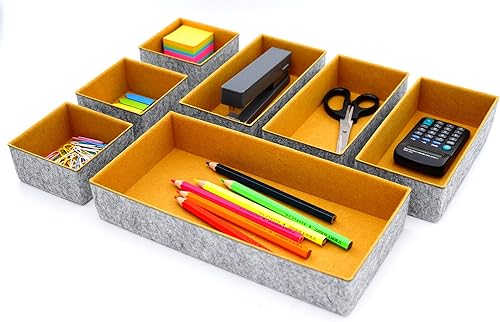 Miniatura 3 de Welaxy Organizador de cajones de lujo multiusos, bandeja Catchall, organizador de mostrador para llaves, joyas, perfumes, gafas y relojes, soporte