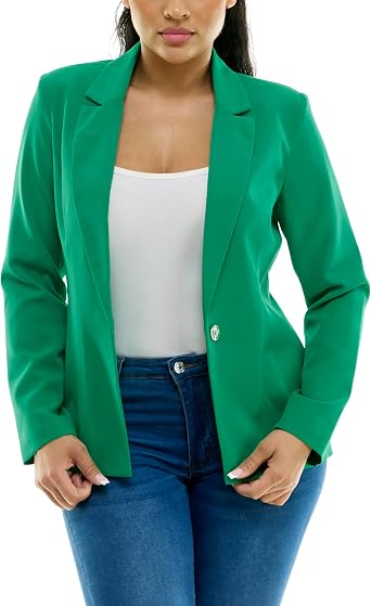 Nanette Nanette Lepore Womens Fully Lined One Button Blazer with Inner Beauty Binding Print