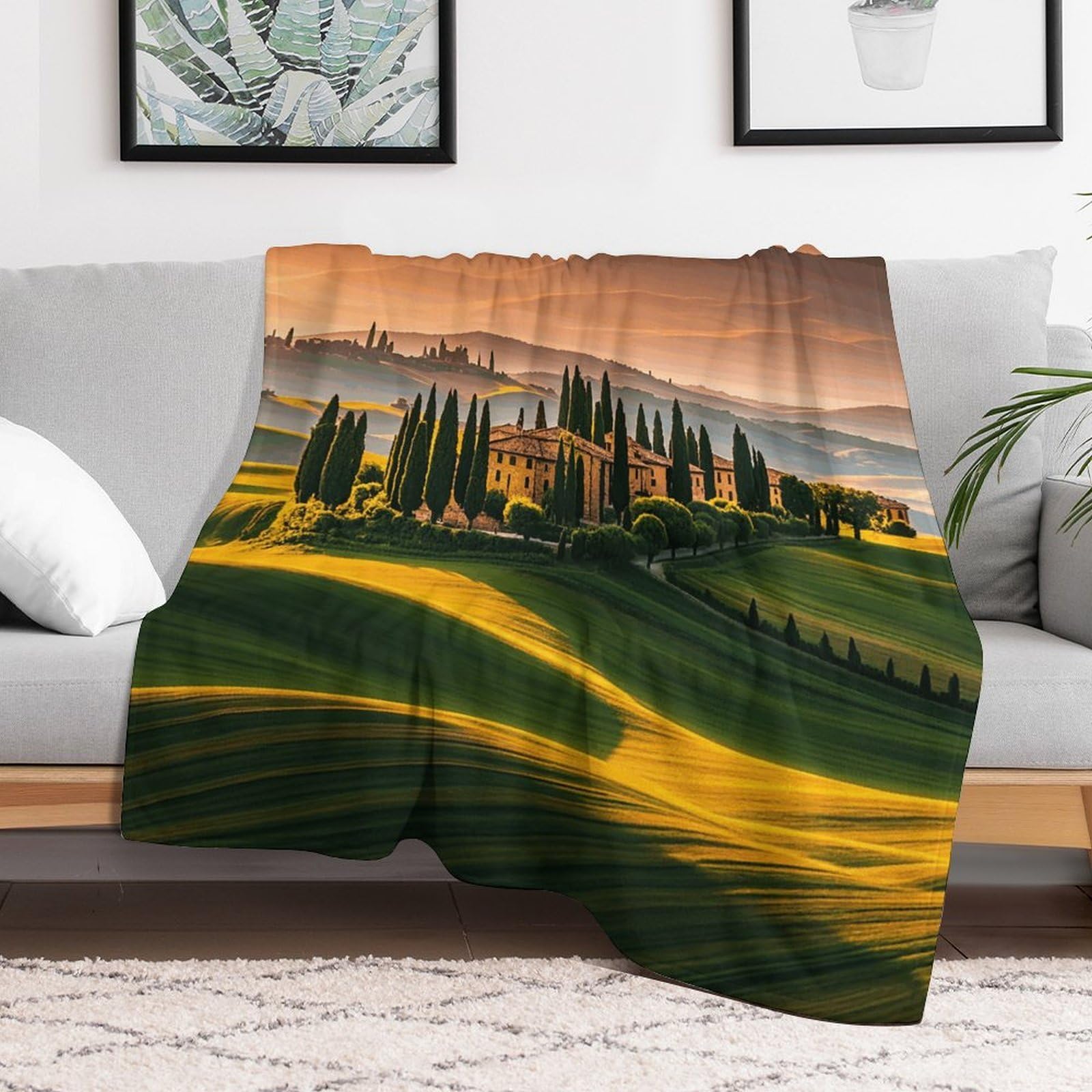 Couverture polaire en flanelle lavable et facile d'entretien pour lit et sofa douillet