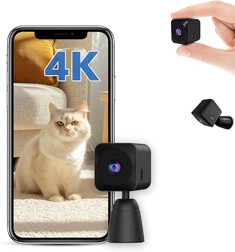 AOBOCAM Telecamera Spia Wifi Interno 4K HD Mini Telecamera Nascosta
