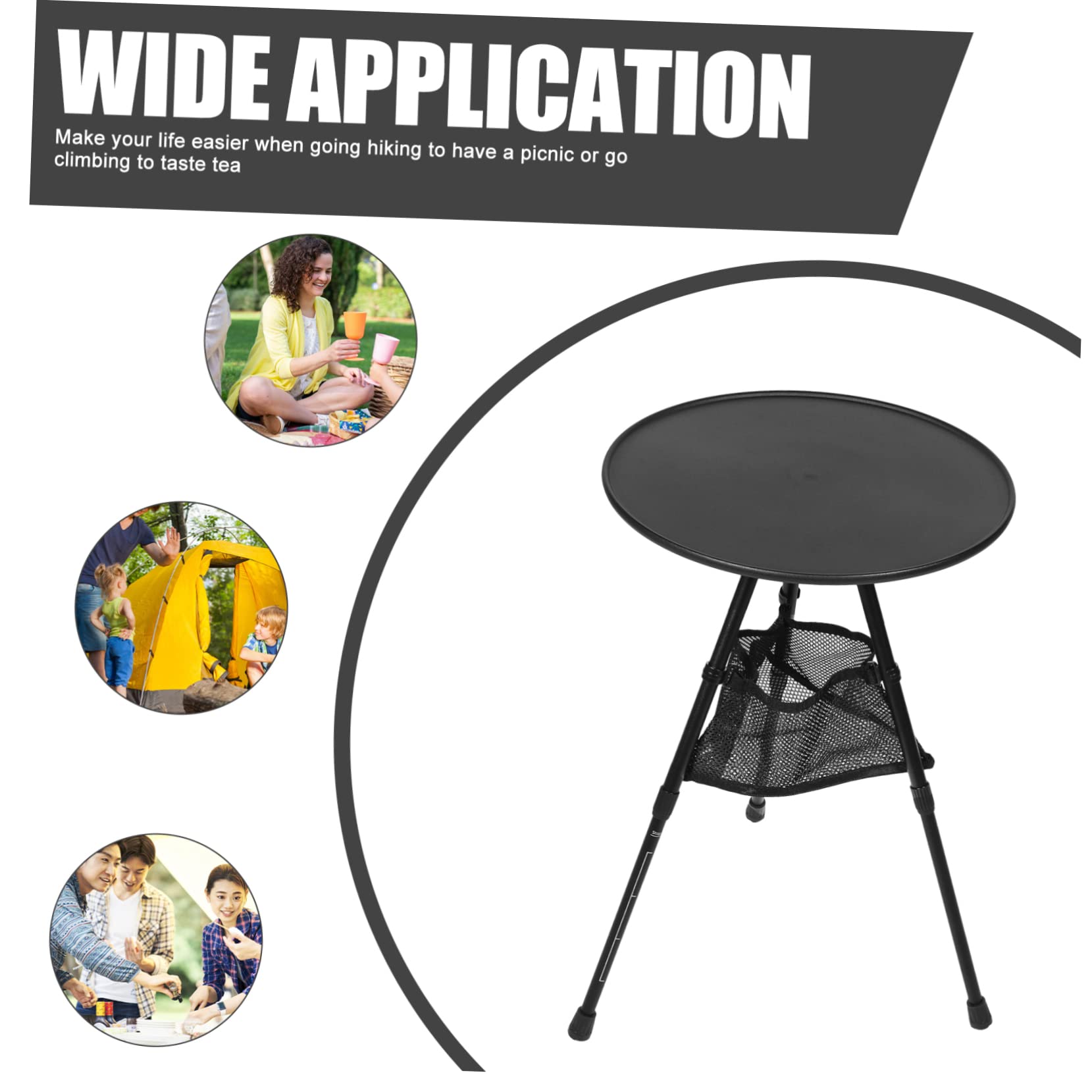 Parliky Portable Aluminum Alloy Folding Table Gear Height Camping Table for Outdoor Picnics Beach BBQ Tailgating Compact Easy to Store and Carry Stable Design