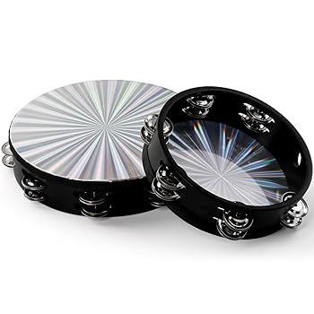 Amazon.com: YOUEON 3 Pack Radiant Tambourine with Double Row