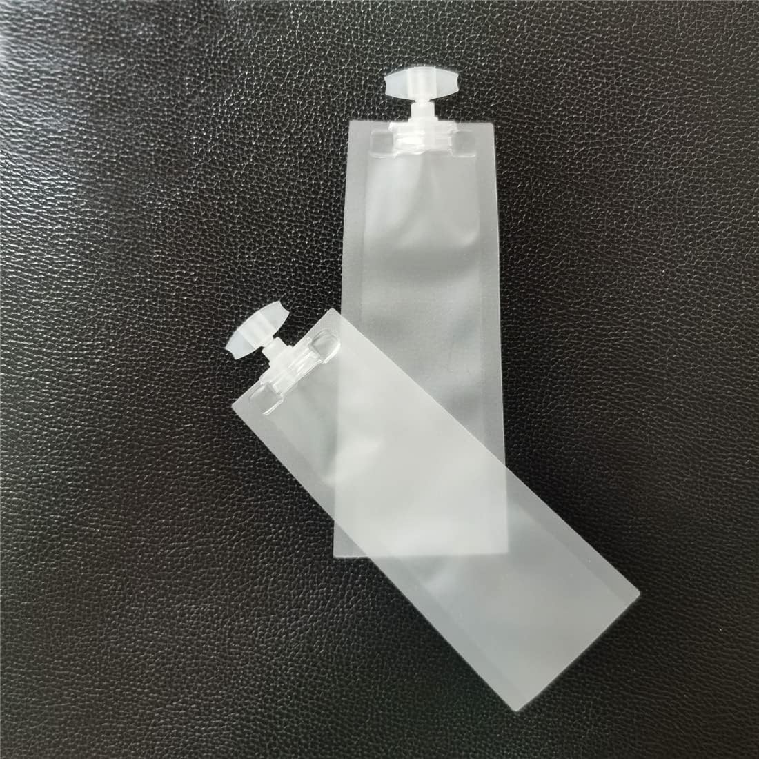 NATX 50Pcs 0.17oz Matte Cream Shampoo Perfume Cosmetic Liquid Spout Pouches Heat Seal Portable Travel Liquid Clear Plastic Empty Packaging Bag Divide bag 5ml