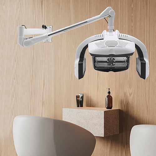 Miniatura 2 de DNYSYSJ Secador de pelo con capucha, soporte profesional para secador de pelo con 5 ajustes de temperatura de 86 F a 176 F, soporte de capó de salón