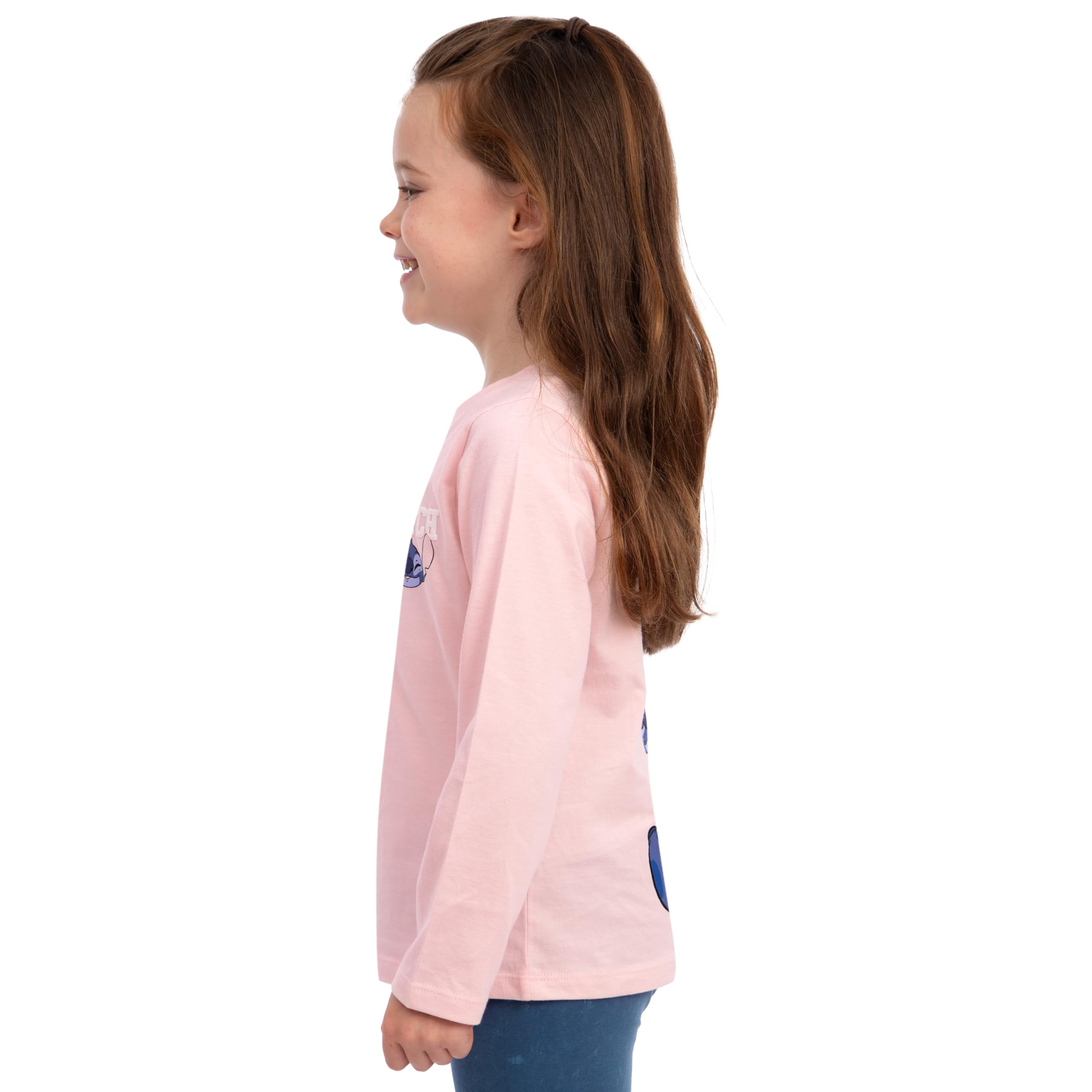 Disney Koszulka z Długim Rękawem Lilo i Stitch, Ubrania Stitch Dla Dziewczynek, Dziewczęce T-shirty