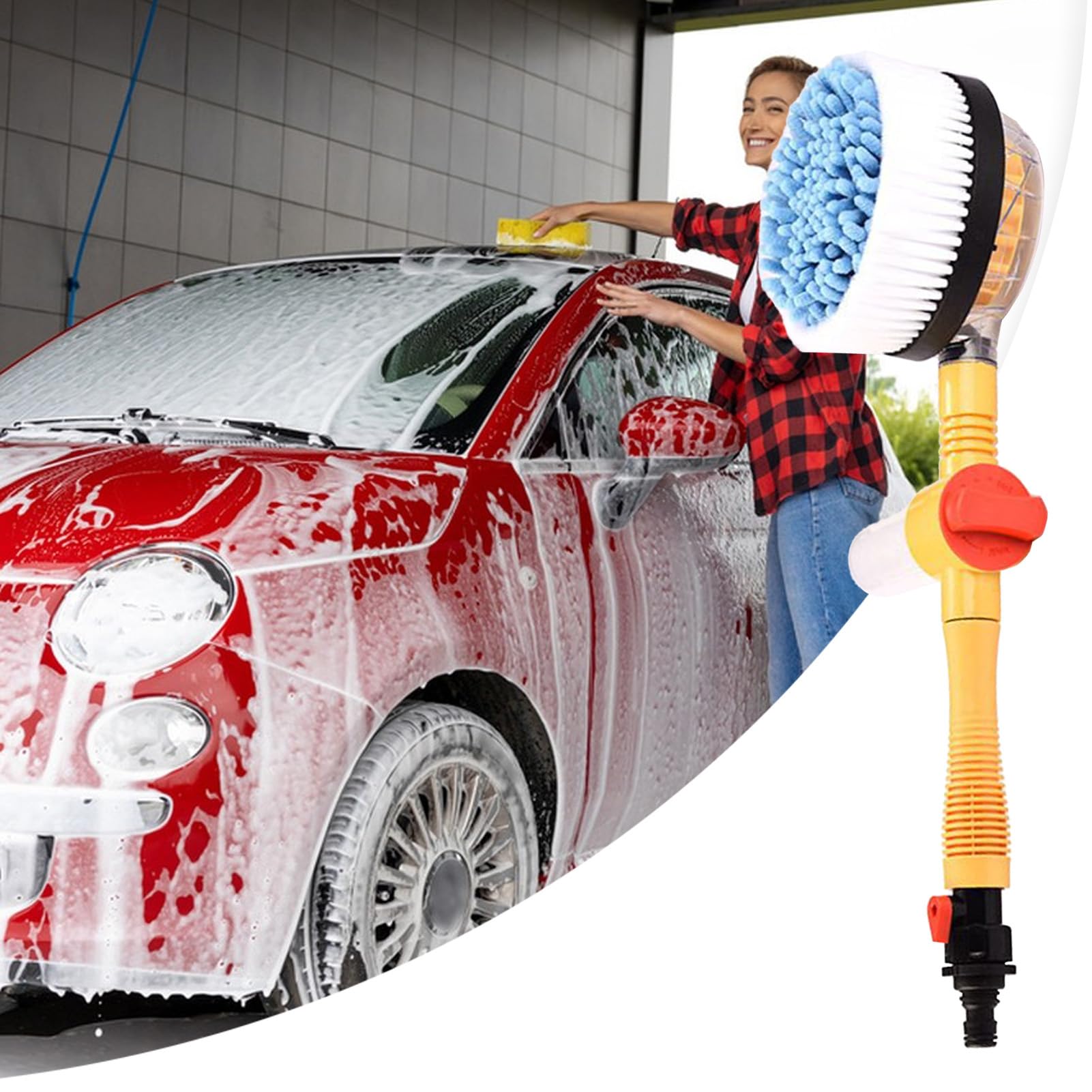 Szczotka Do Czyszczenia Mop Do Detailingu Pojazdów | Długa Szczotka Do Czyszczenia Pojazdów Do Samochodów Osobowych SUV Sedan Wnętrze Zewnętrze Okno Szyba